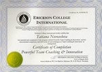 Erickson College International - Team Coaching Innovation Certificate