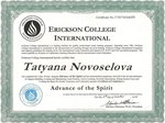 Erickson College International - Advance of the Spirit Certificate Erickson College International - Advance of the Spirit Certificate